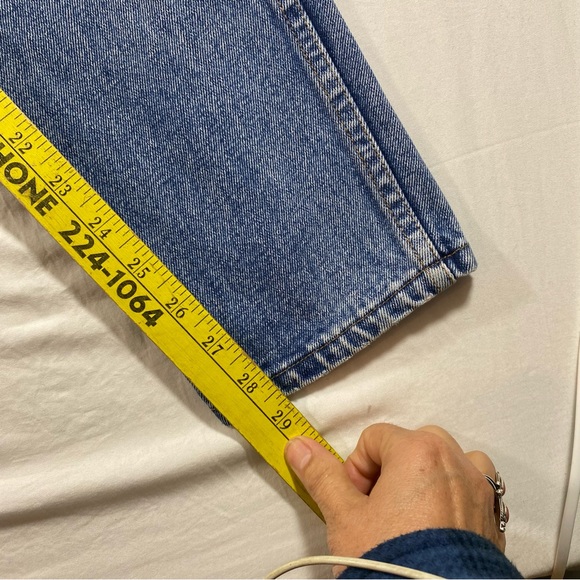 Bill Blass Jeans Woman’s 10 High Rise Vintage Tapered leg Blue Denim Jeans Zip - Picture 4 of 11